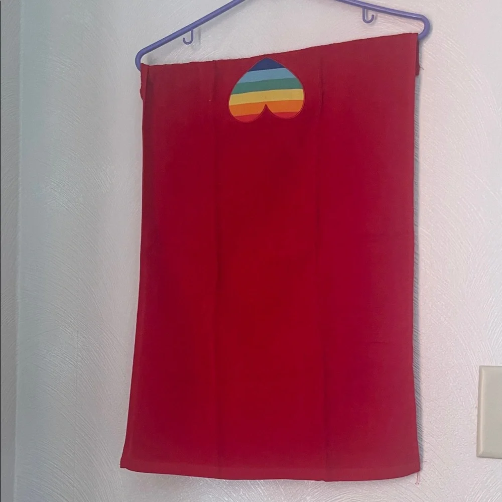 Kohl’s Red Towel with Rainbow Heart